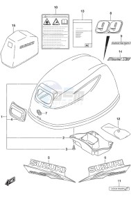 DF 9.9B drawing Engine Cover