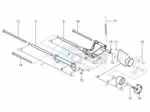 SR Motard 125 4t e3 drawing Swinging arm