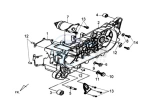 SYMPHONY SR50 drawing CRANKCASE COVER LEFT