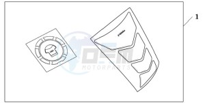 CB600FA39 UK - (E / ABS MKH ST) drawing TANKPAD / FUEL LID COVER