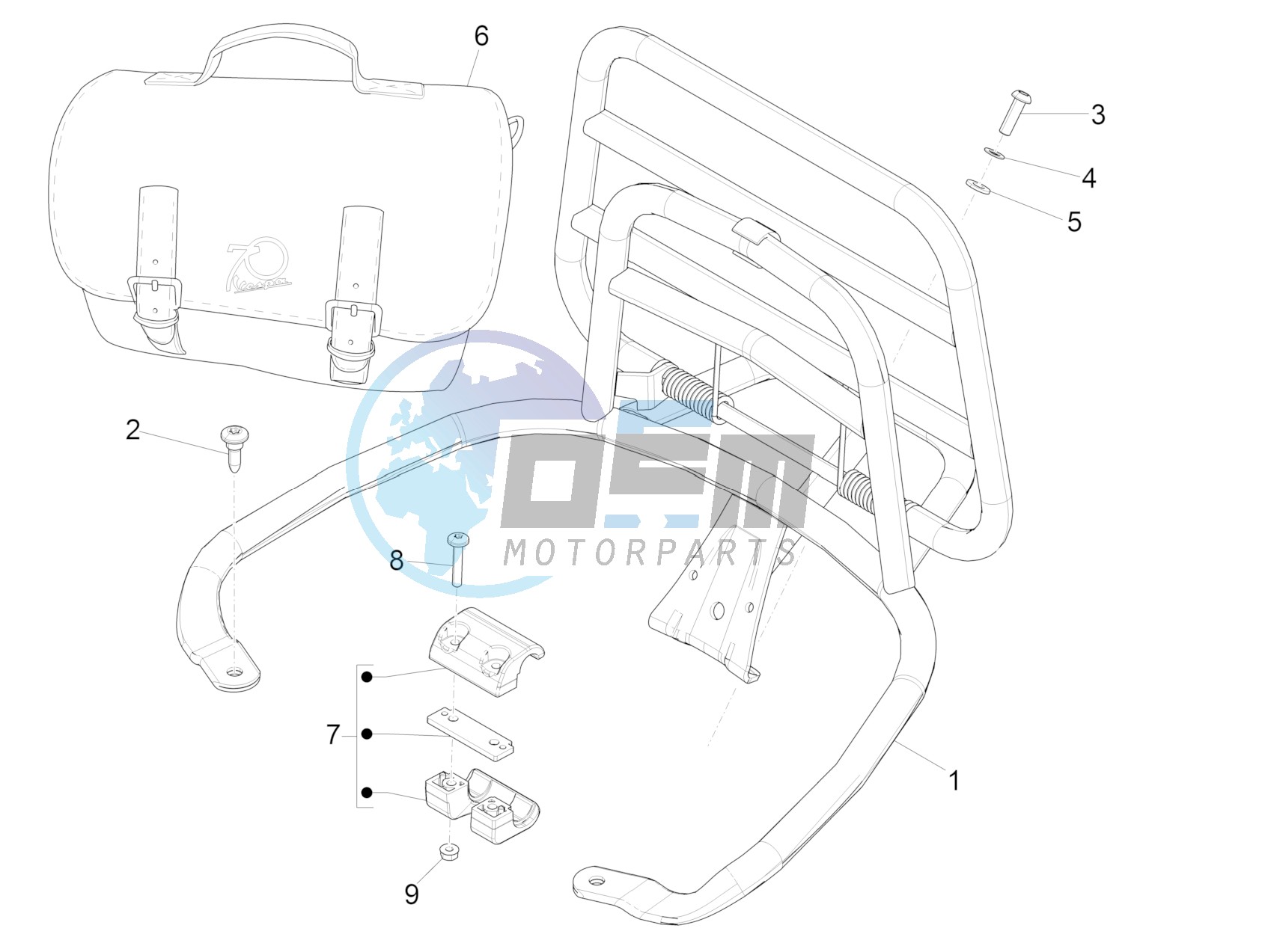 Rear luggage rack