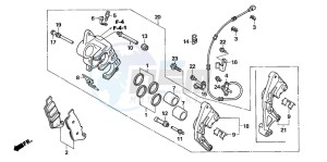 CBF600N drawing FRONT BRAKE CALIPER (R.) (CBF600S6,8/SA6/N6,8/NA6)