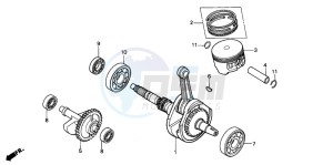 TRX300 FOURTRAX 300 drawing PISTON