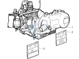 LX 125 4T E3 UK drawing Engine assembly