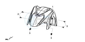 GTS 125I EURO4 LONG VISOR L7 drawing FRONT FENDER