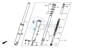 VT750DCB SHADOW SPIRIT drawing FRONT FORK