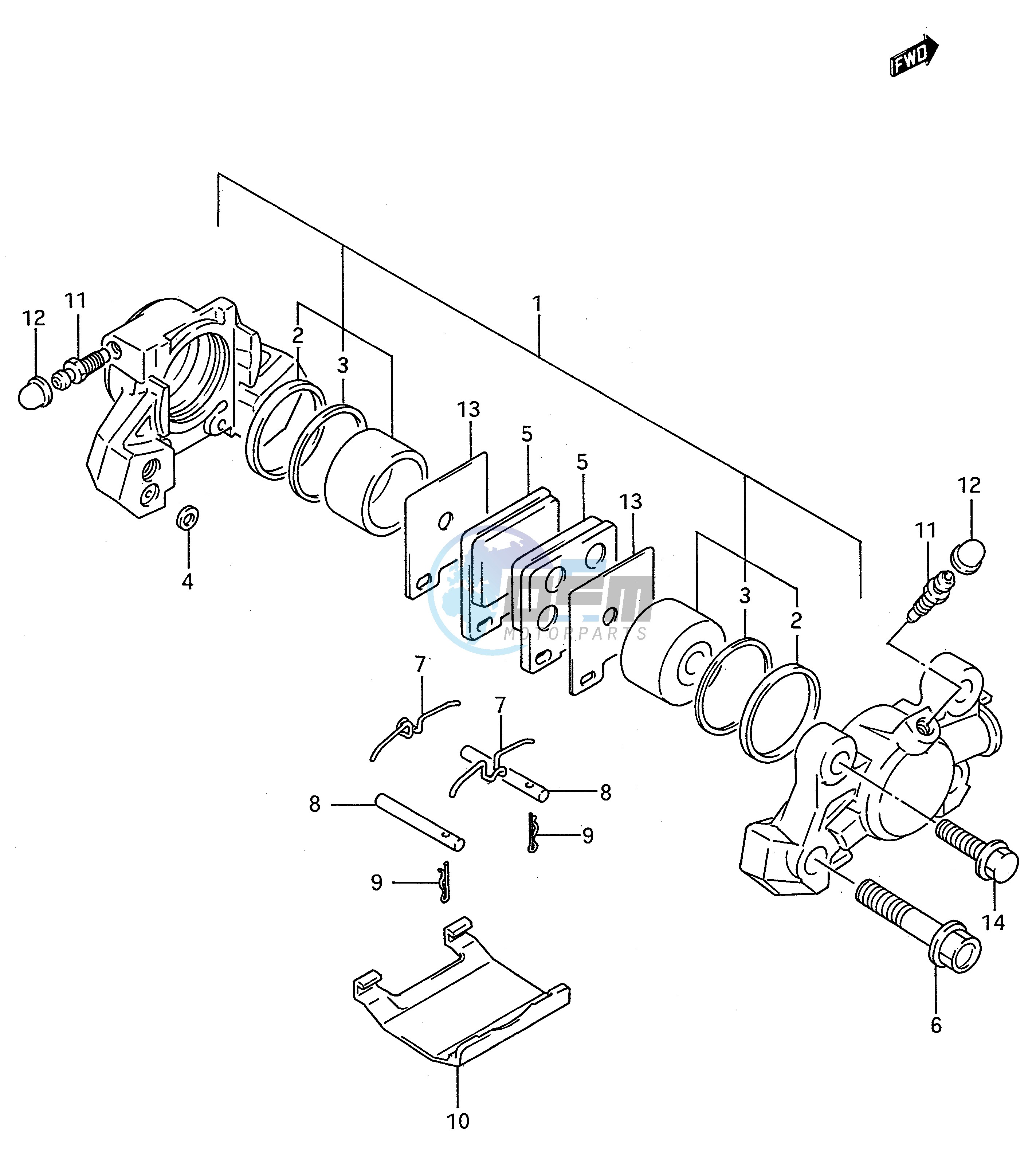 REAR CALIPER (MODEL N P)