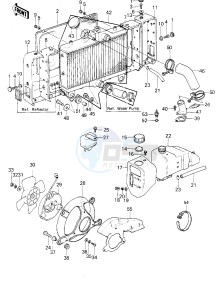 KZ 1300 B [B2] drawing RADIATOR_FAN_COOLANT TANK