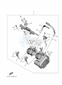 YXF1000EW YX10FRPAN (B4JA) drawing THROTTLE BODY ASSY 1