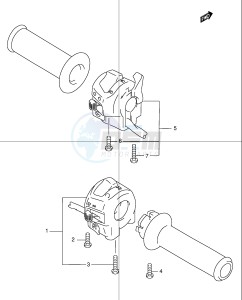 GSF1200 (E2) Bandit drawing HANDLE SWITCH (GSF1200K1 K2)