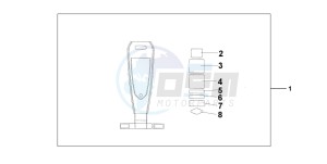 VT750CA drawing LEATHER TANK BELT