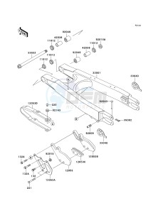 KLX 300 A [KLX300R] (A6F-A7A) A6F drawing SWINGARM