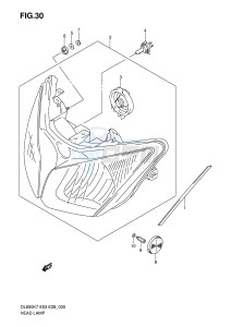 DL650 (E3-E28) V-Strom drawing HEADLAMP