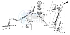 VTR1000SP RC51 drawing RR. BRAKE MASTER CYLINDER