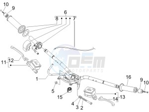 GTV 250 ie drawing Handlebars - Master cil