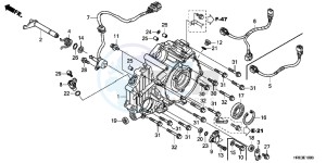 TRX500FPEC drawing REAR CRANKCASE COVER