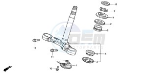 CBR600FR drawing STEERING STEM