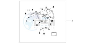 VT750CA9 Australia - (U / ST) drawing SADDLEBAG MOUNT B