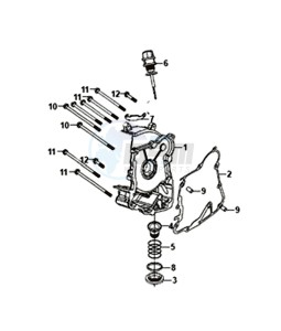 FNX 125 (GC12G1-EU) (L9) drawing CRANKCASE RIGHT / START MOTOR