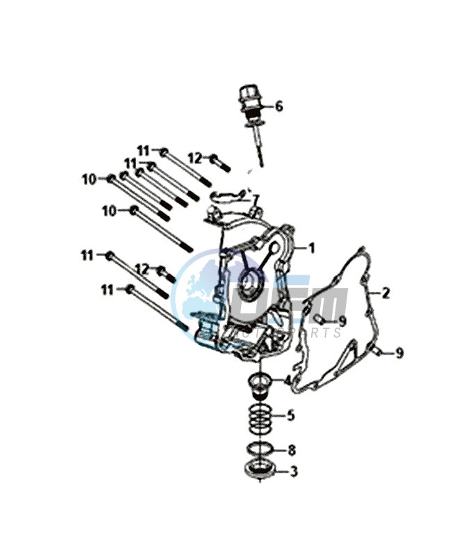 CRANKCASE RIGHT / START MOTOR