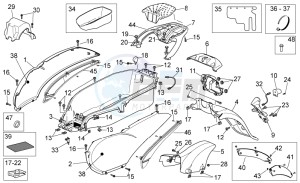 Scarabeo 250 Light e3 drawing Rear Body