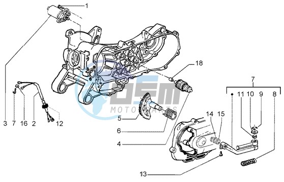 Starting motor - starter lever