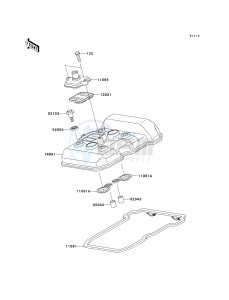 EX250 J [NINJA 250R] (J8F-J9FA) J9FA drawing CYLINDER HEAD COVER