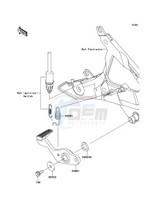 ER-6f EX650C9F GB XX (EU ME A(FRICA) drawing Brake Pedal