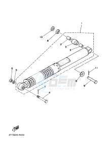 DT175 (3TSV) drawing REAR SUSPENSION