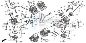 GL1500CD drawing CARBURETOR (COMPONENT PARTS)