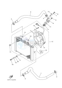 YFM550FWAD YFM5FGPB GRIZZLY 550 EPS (1HSA) drawing RADIATOR & HOSE