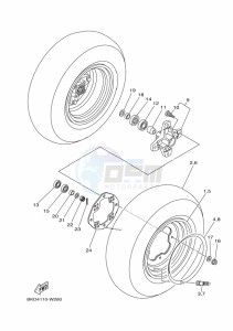 YFZ450R (BKDL) drawing FRONT WHEEL