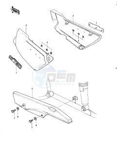 KZ 750 B (B1-B4) drawing SIDE COVERS_CHAIN COVER