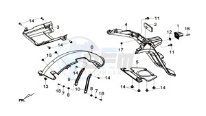 CITYCOM 300I S drawing REAR FENDER