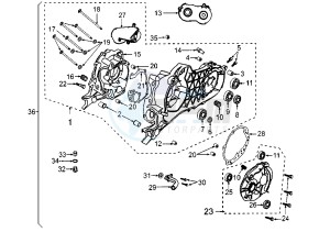 ELYSEO - 125 cc drawing CRANKCASE