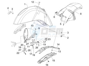 GTV 250 ie USA drawing Wheel housing - Mudguard