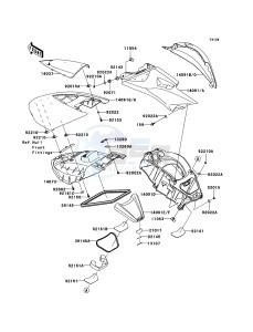 JET SKI ULTRA LX JT1500C8F EU drawing Hull Middle Fittings