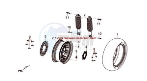 GTS 300i drawing REAR WHEEL / REAR SUSPENSION