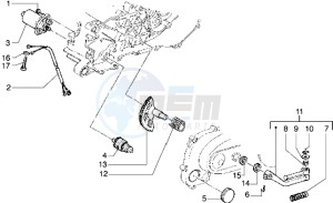 Diesis 50 drawing Starting motor-starter lever