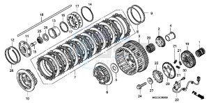 VFR1200FC drawing CLUTCH (VFR1200F)