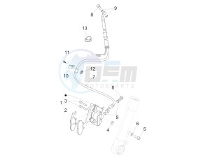 FLY 150 4T 3V IE (NAFTA) drawing Brakes pipes - Calipers