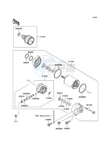 JET SKI 800 SX-R JS800A7F FR drawing Starter Motor