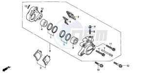 SFX50SMM drawing FRONT BRAKE CALIPER