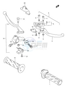 GZ250 (E1) drawing HANDLE LEVER