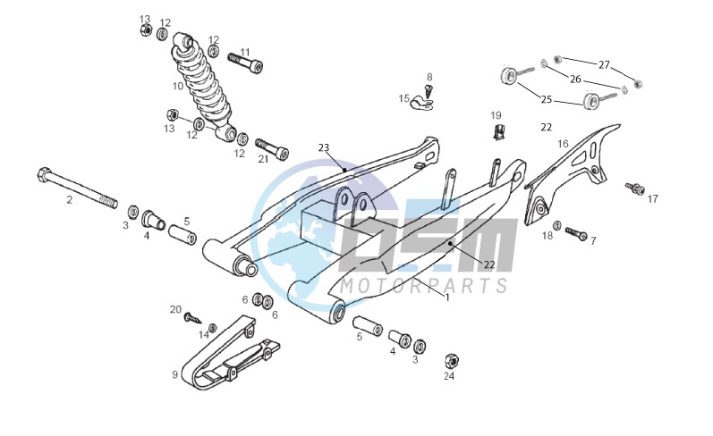 Swing arm - Shock absorber