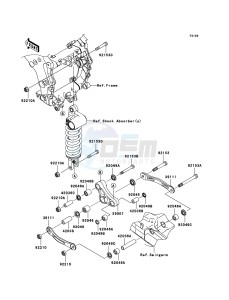 ZZR1400 ZX1400A6F FR GB XX (EU ME A(FRICA) drawing Suspension