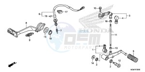 CB600FAD Hornet - CB600F ABS England - (3ED) drawing PEDAL