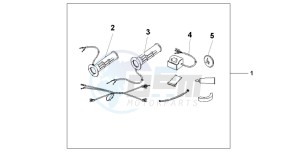 FJS600D SILVER WING drawing GRIP HEATER SS/ON-OF