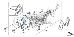 NSS300AD Forza E drawing FRONT BRAKE CALIPER