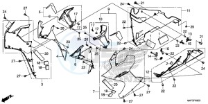 CBR1000RAH 2ED - (2ED) drawing MIDDLE COWL